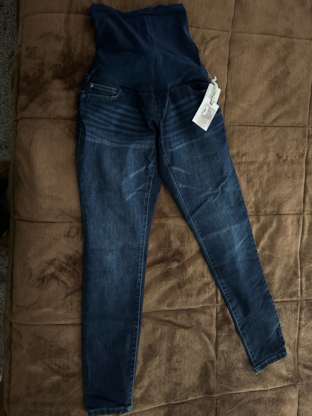Jessica Simpson Dark Blue High-Rise Maternity Jeans